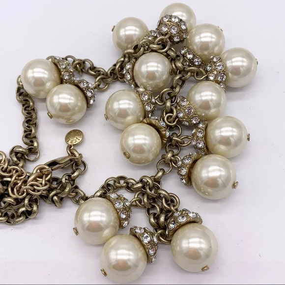 J. Crew Pearl and Pave Necklace - Picture 2 of 2